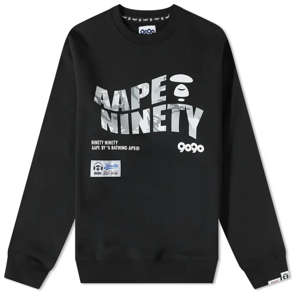 AAPE x 9090 Logo Crew Sweat