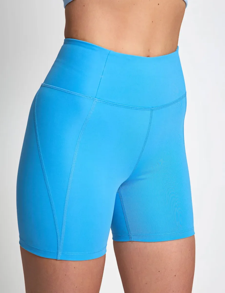 Run High Waisted Sports Shorts Bright Blue