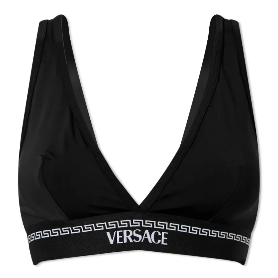 Text Logo Triangle Bra