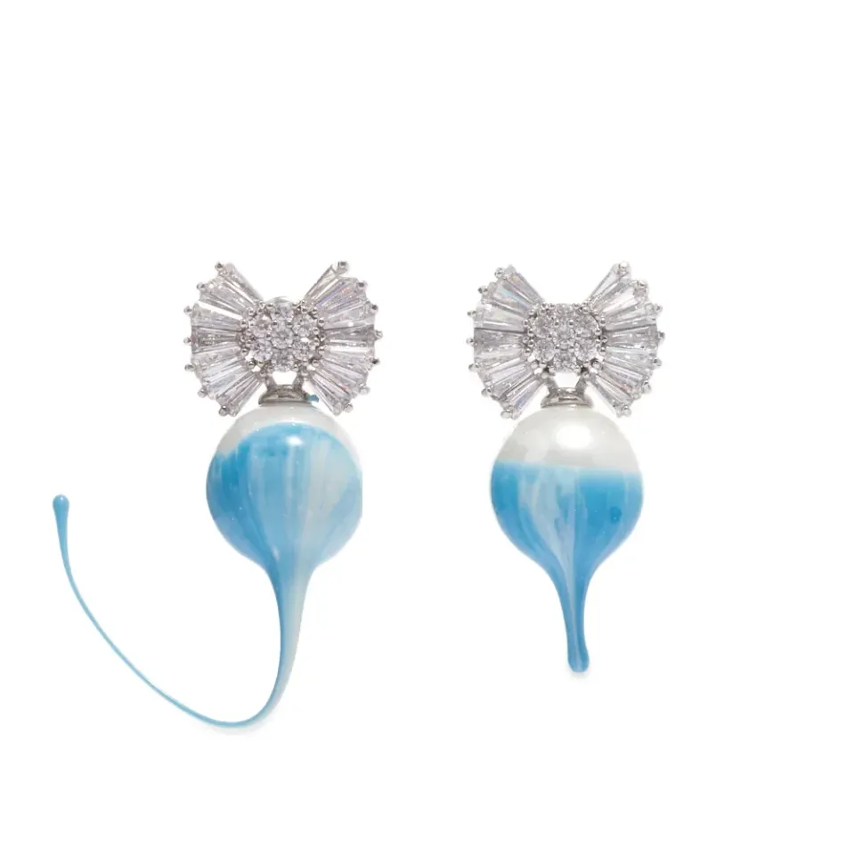 Dipped Pearl Clip Earrings