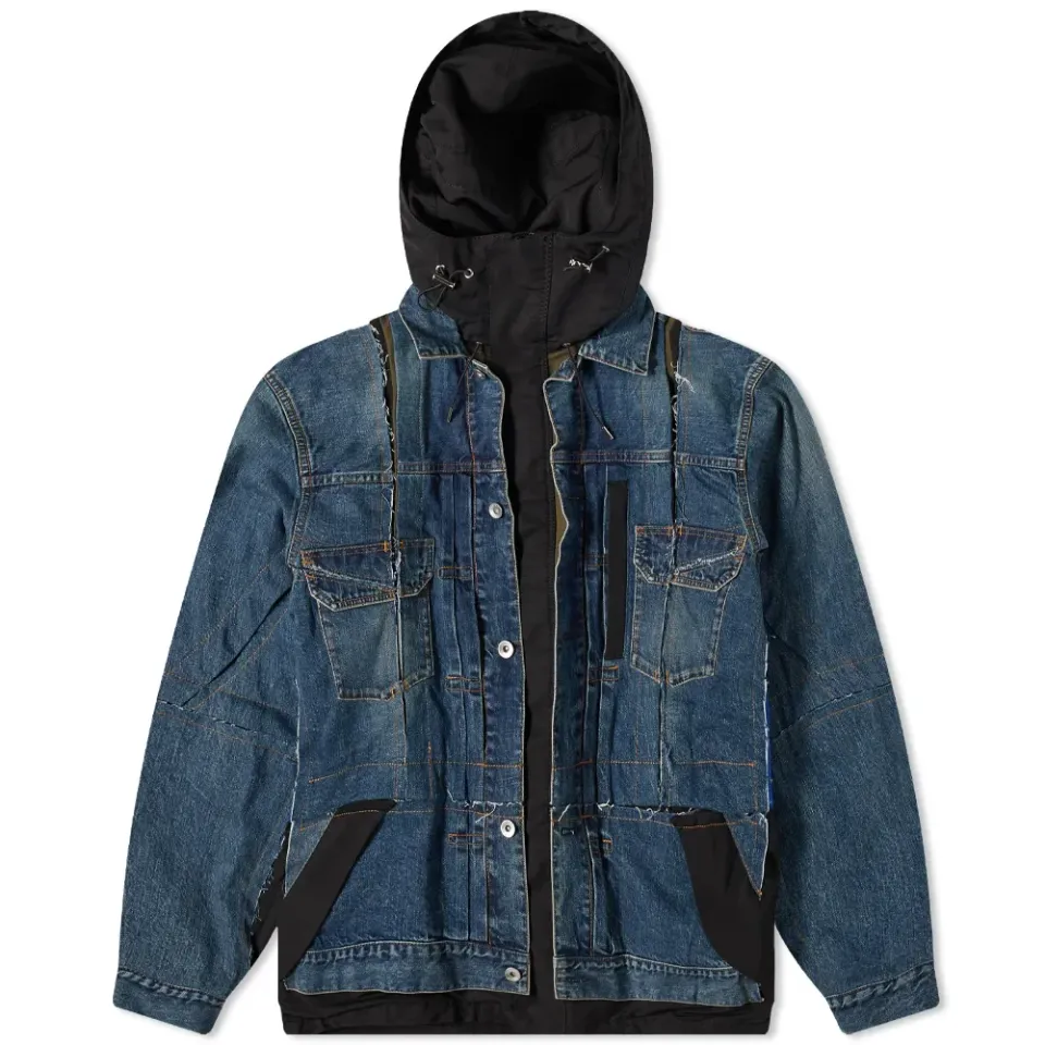 Denim Hooded Coat