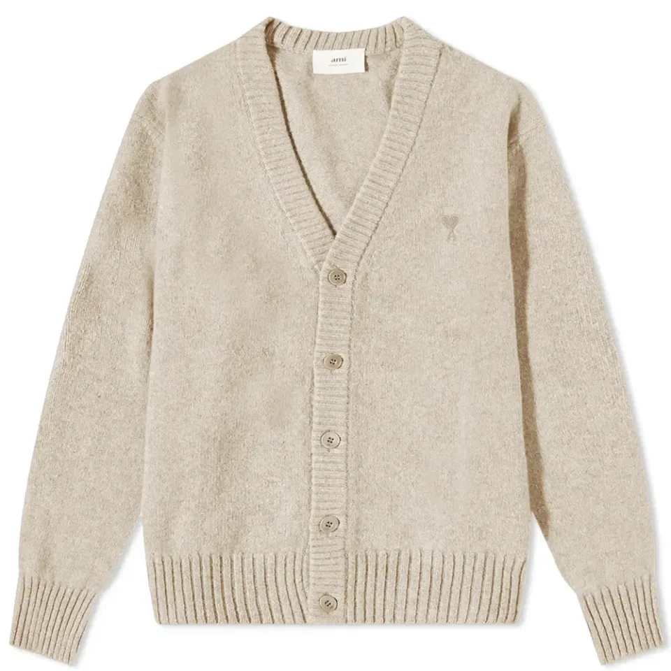 AMI Tonal Small A Heart Cardigan
