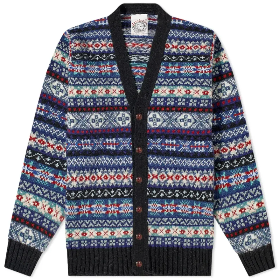 Jamieson's of Shetland Fair Isle V-Neck Cardigan