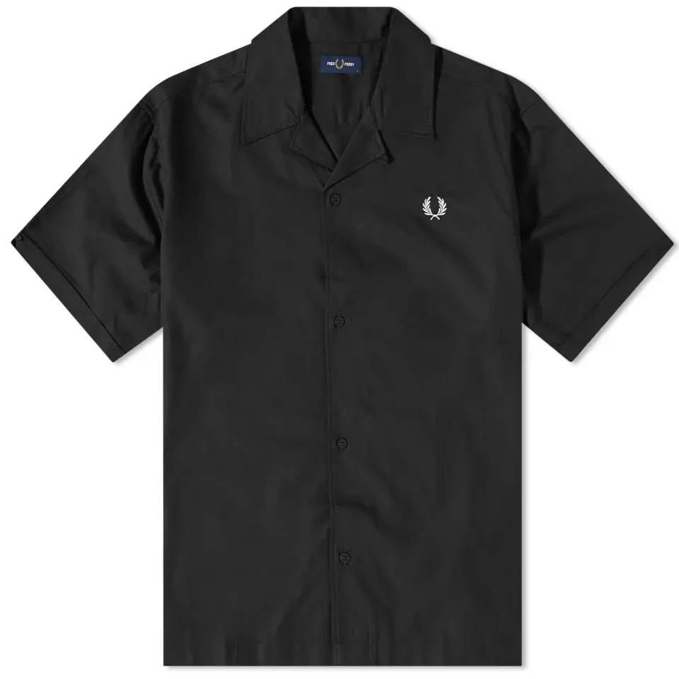 Tipped Hem Revere Collar Shirt