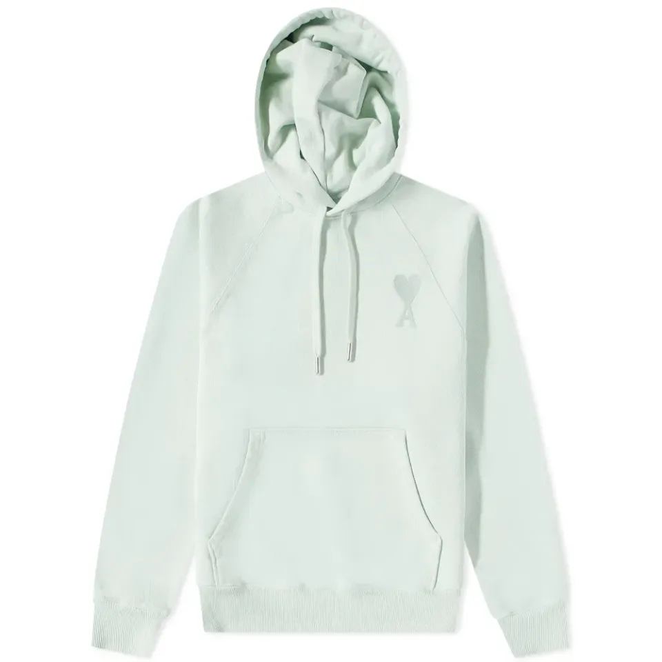 AMI Tonal Heart Popover Hoodie
