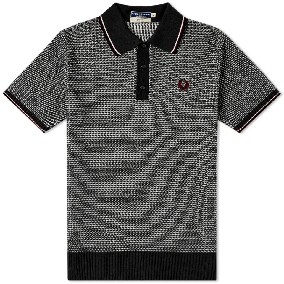 Fred Perry Reissue Two Colour Texture Knit Polo