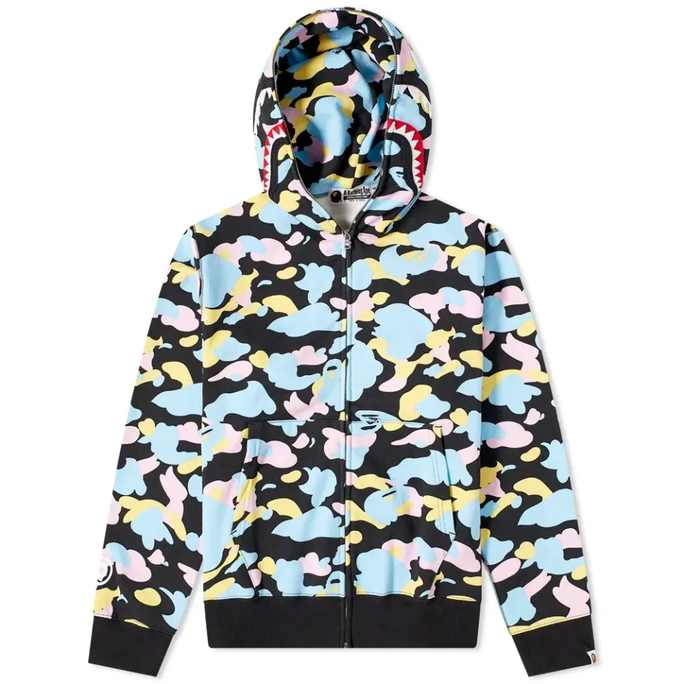 Newulti Camo Shark Relaxed Full Zip Hoodie