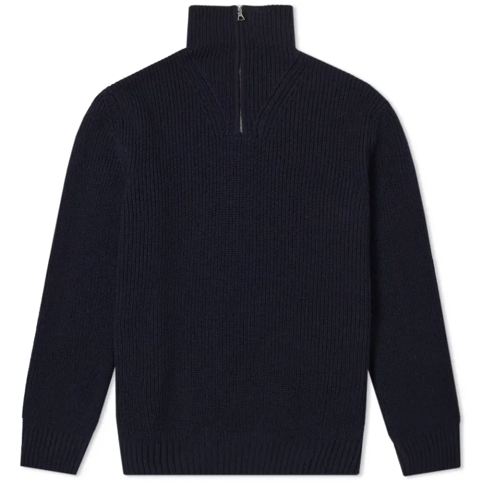 Merino Wool Half Zip Knit