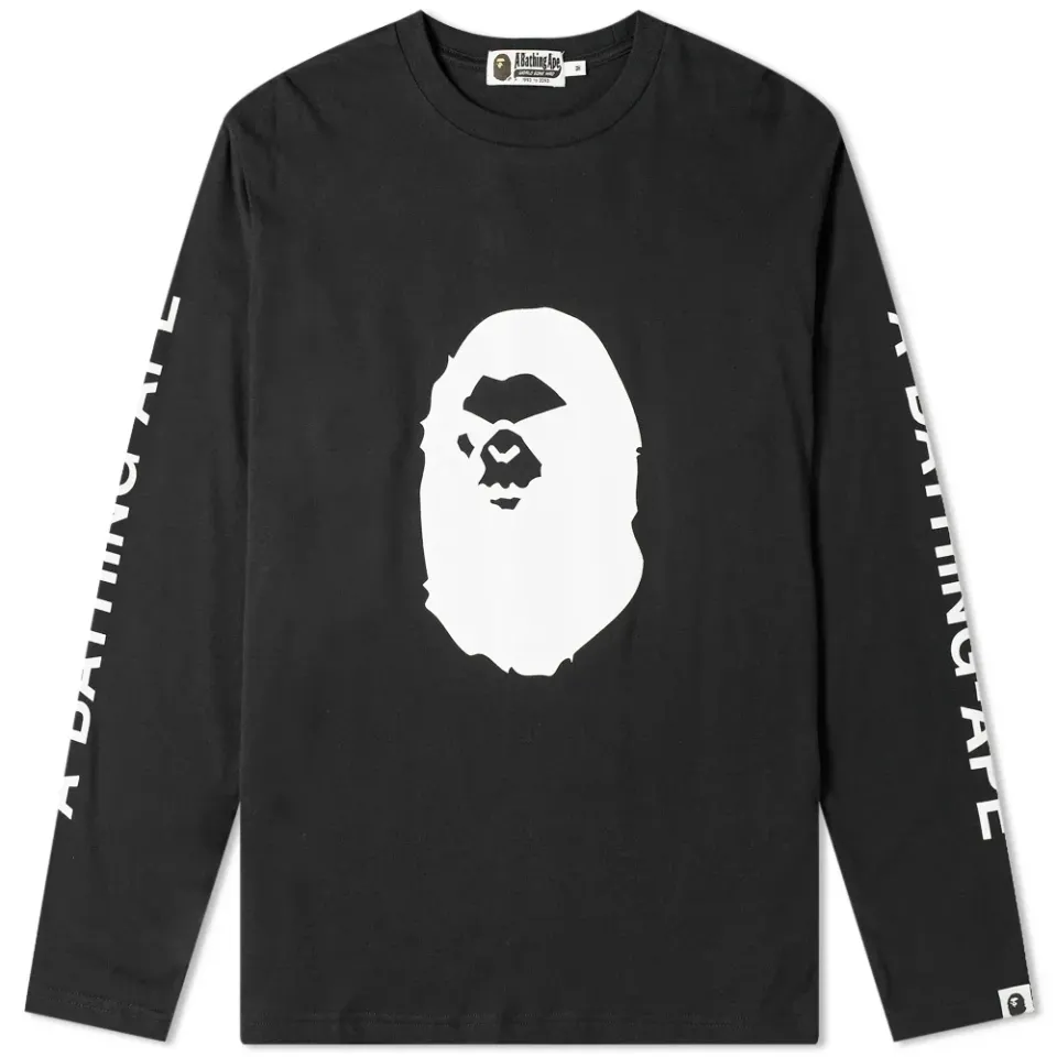 Long Sleeve Mad Face Wide T-Shirt
