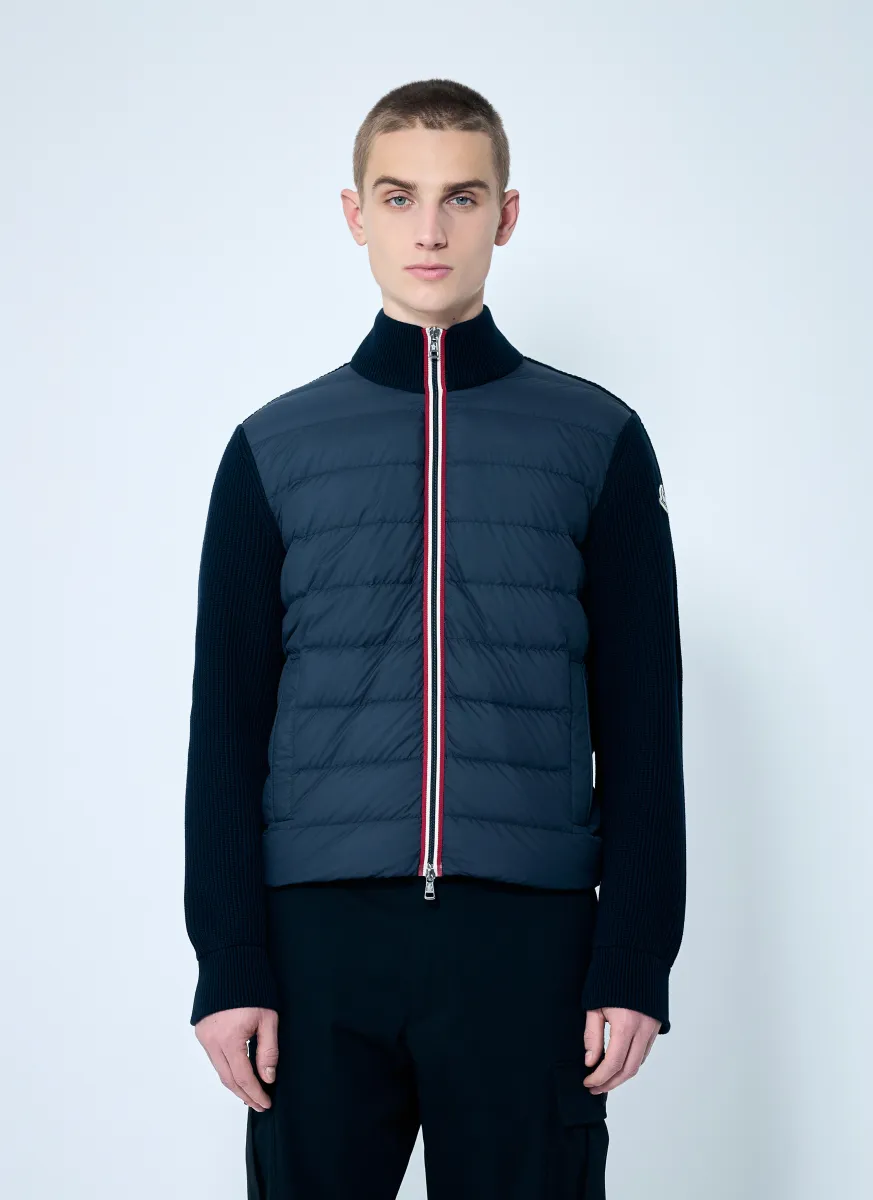 Zip-Up Padded Cardigan