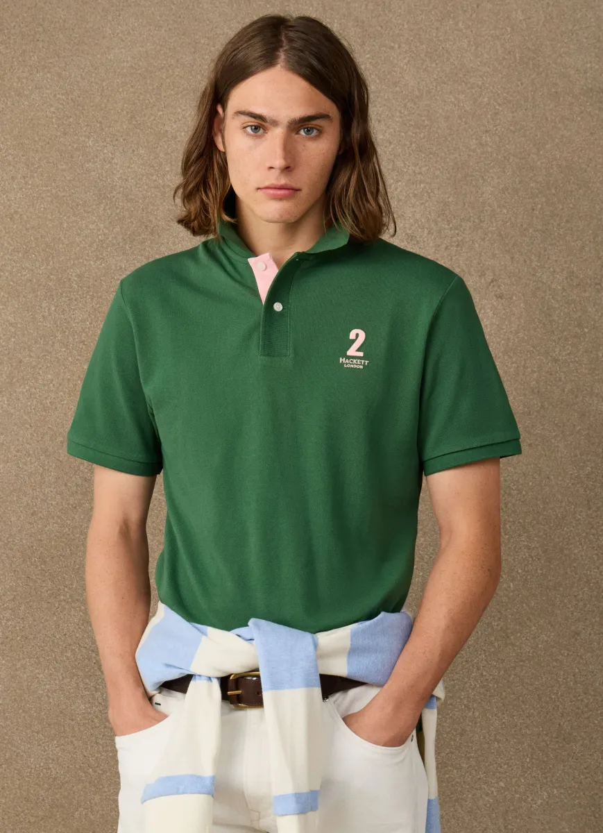 Classic Fit Short Sleeve Number Polo