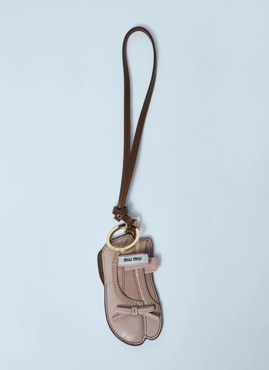 Miu Ballet Leather Keychain