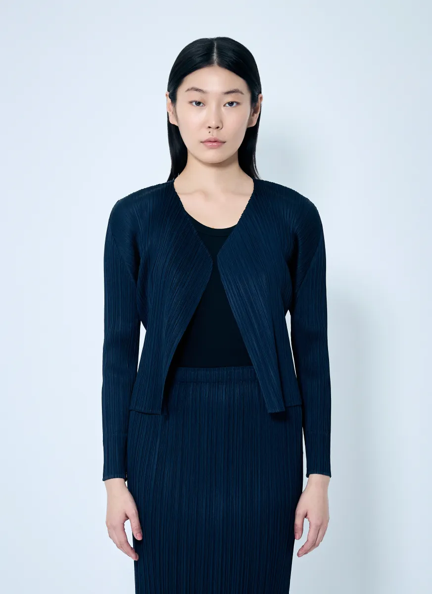 Pleated Cardigan