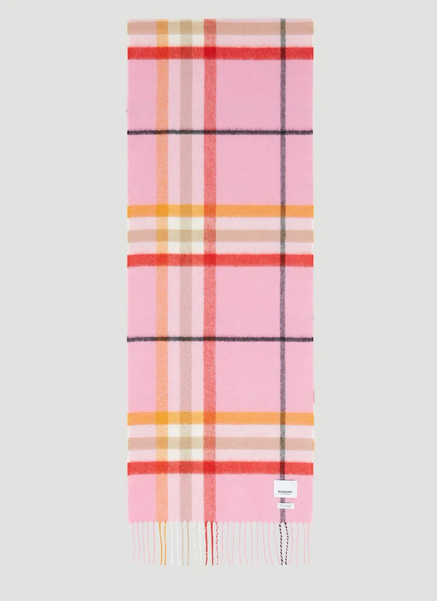 Check Cashmere Scarf