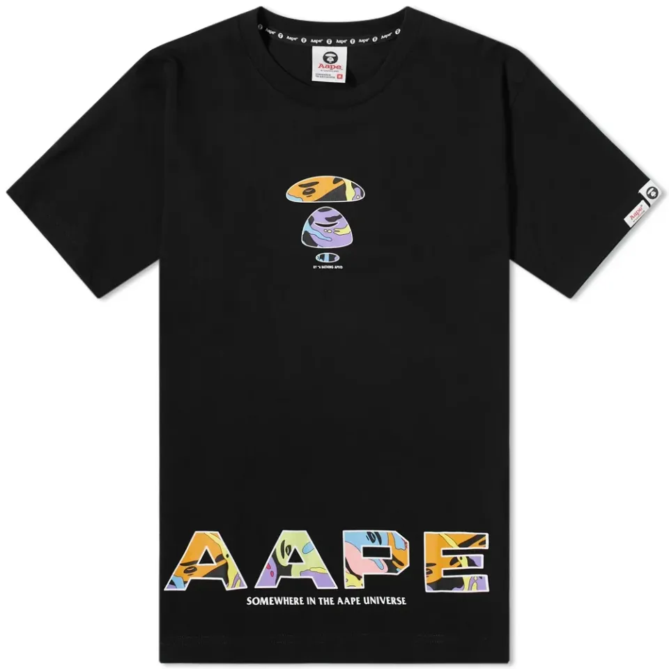 AAPE Multi Camo Small AAPE Head T-Shirt