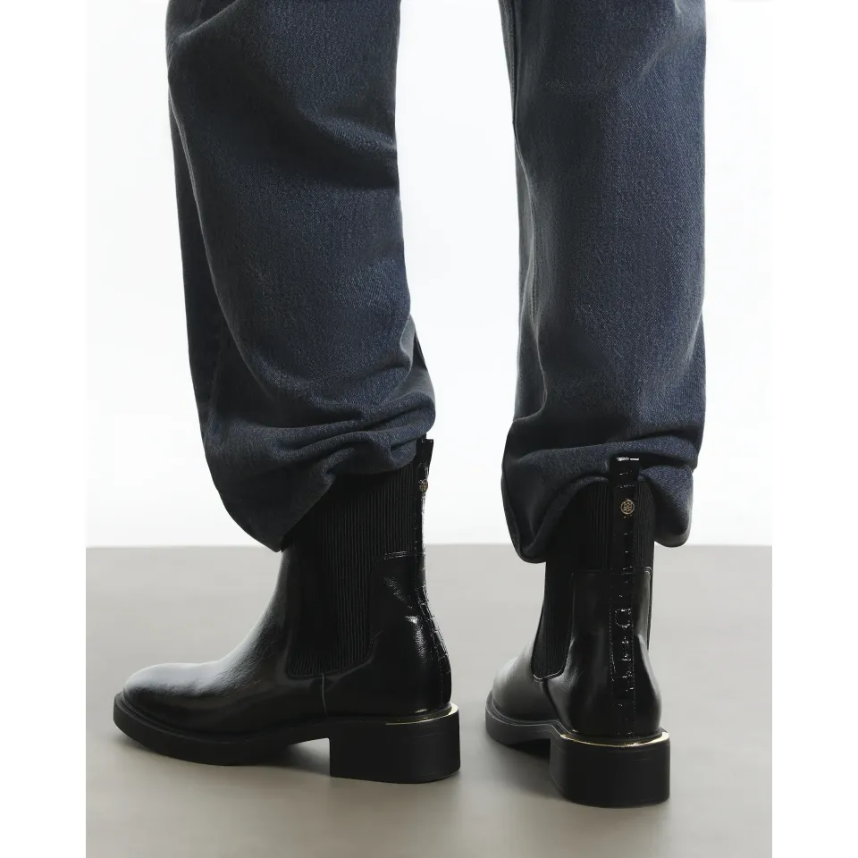 Faux Leather Ankle Boots