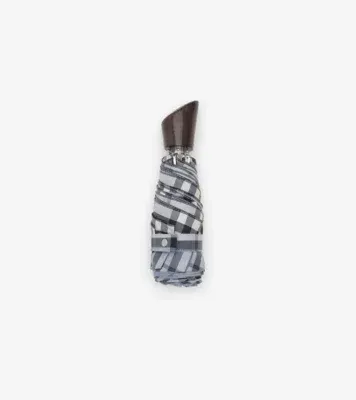 Check Folding Umbrella in Bank blue