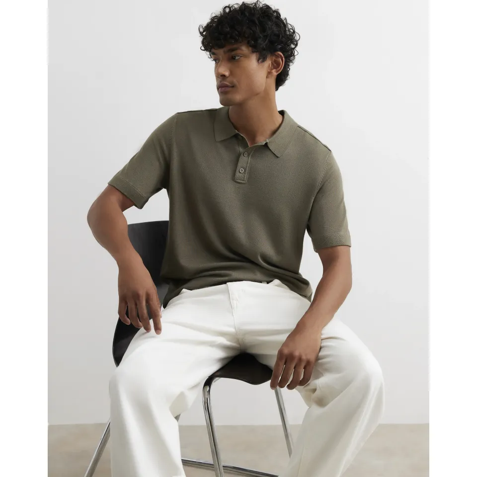 Slim Fit Knitted Polo Shirt