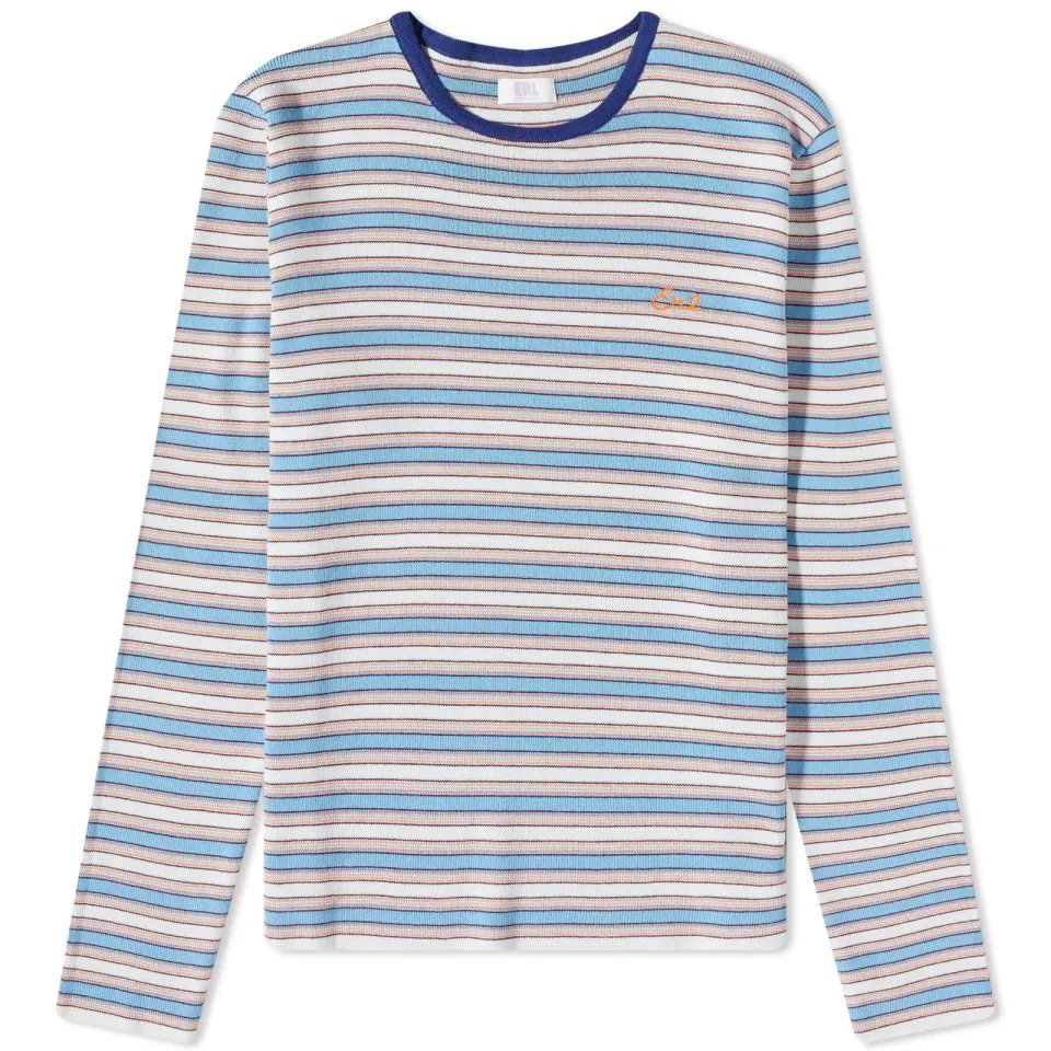 Striped Logo Crew Knit
