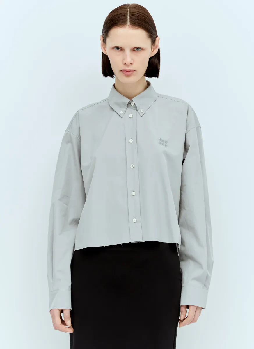 Logo Embroidery Poplin Shirt