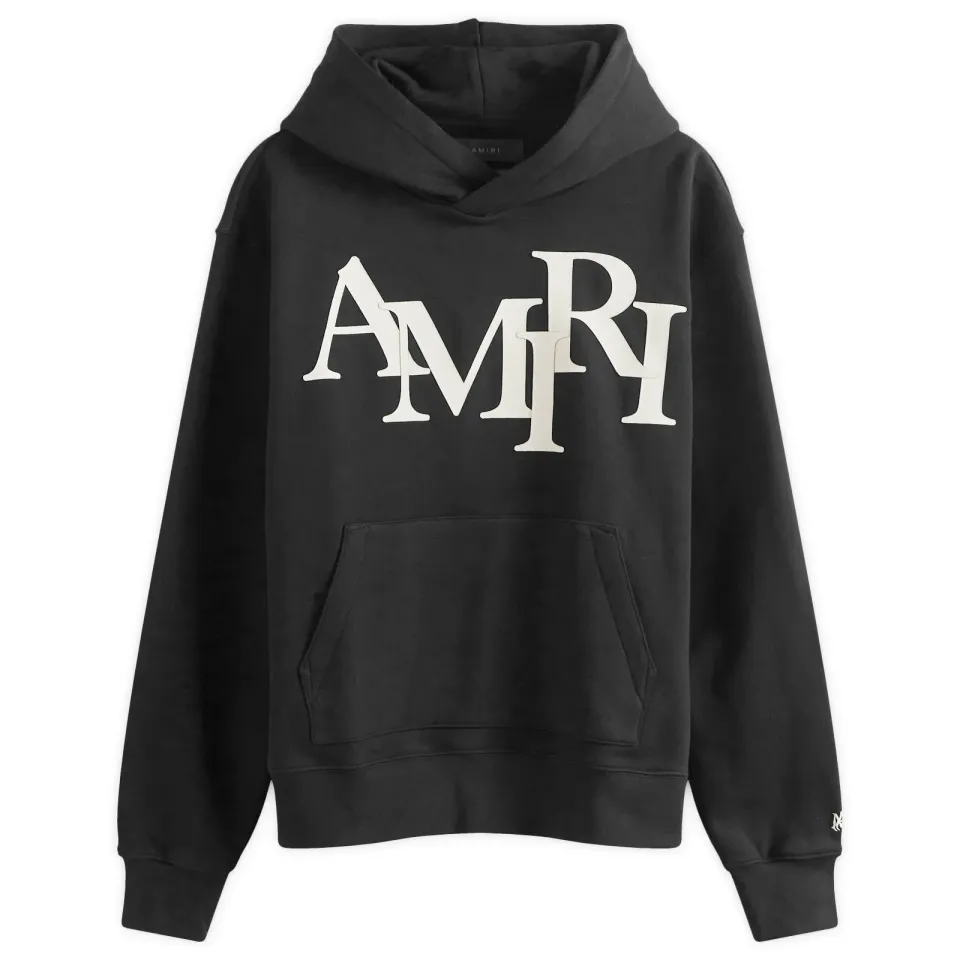 Staggered Logo Hoodie