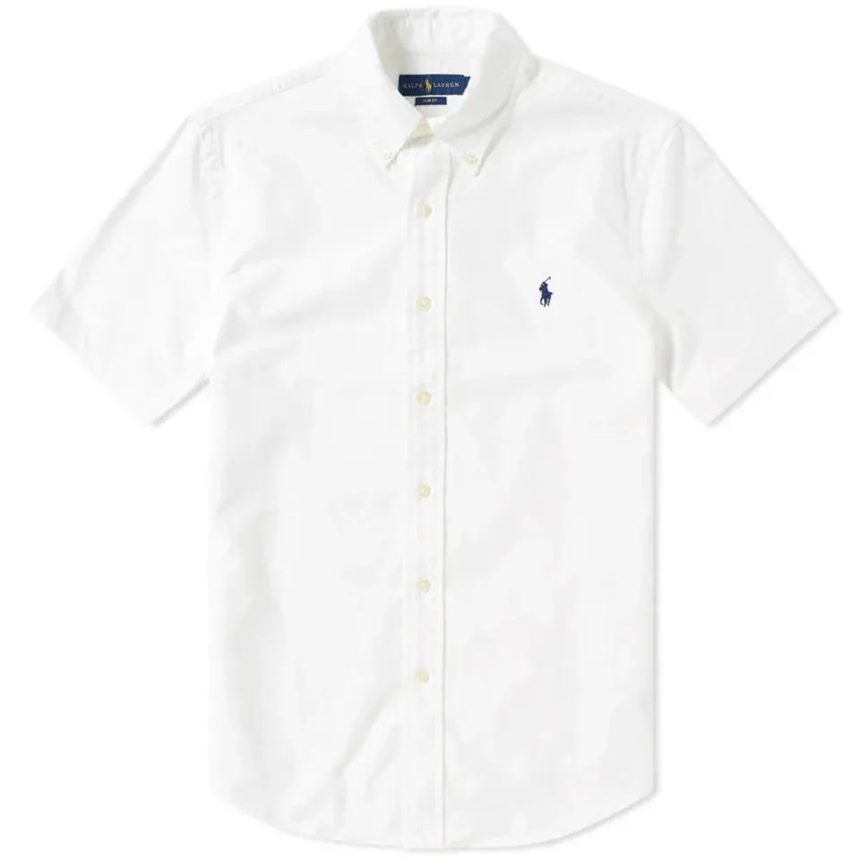 Short Sleeve Garment Dyed Oxford Shirt
