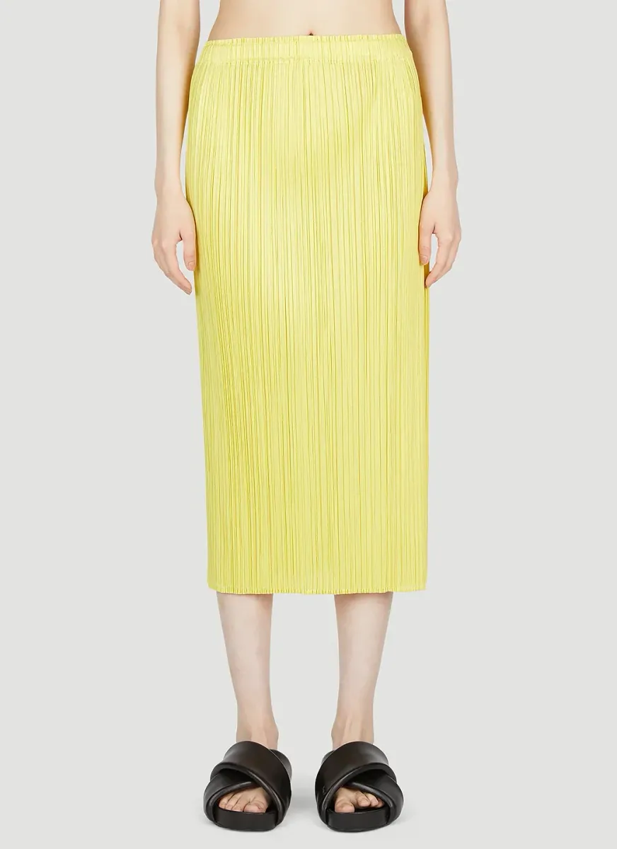 Pleated Midi Skirt