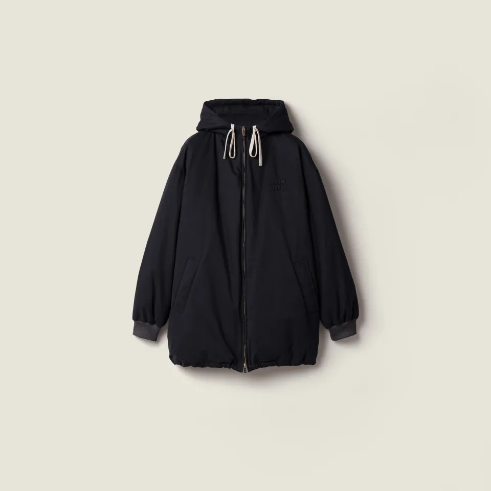 Gabardine down jacket