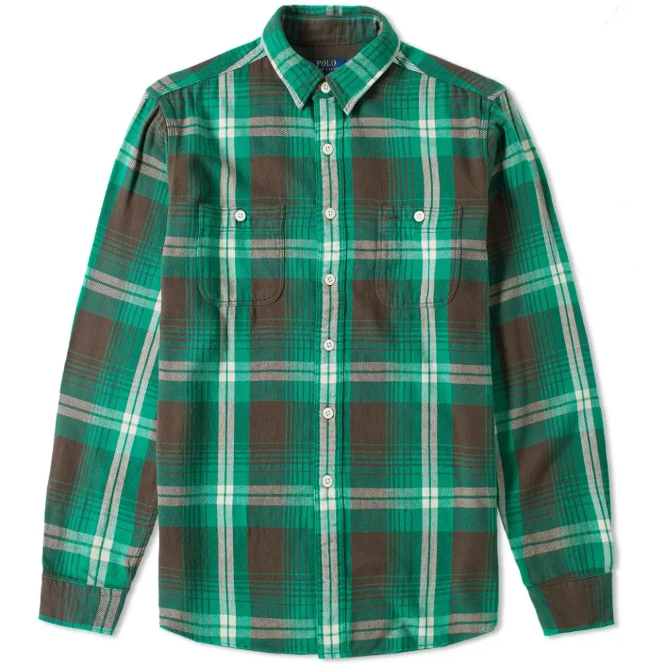 Custom Fit Plaid Flannel Overshirt