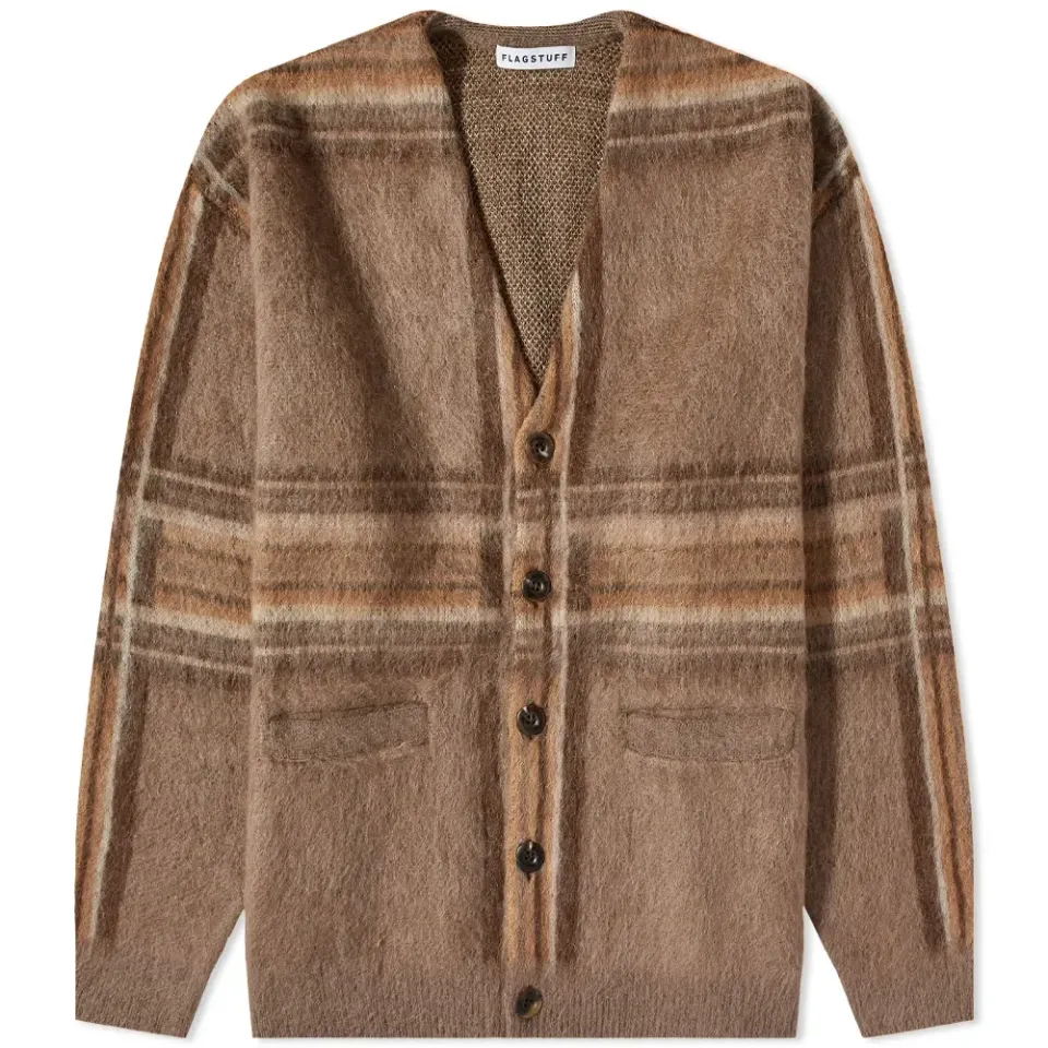 Mohair Check Cardigan
