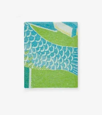 Fish and Chips Cotton Towel in Iguana green