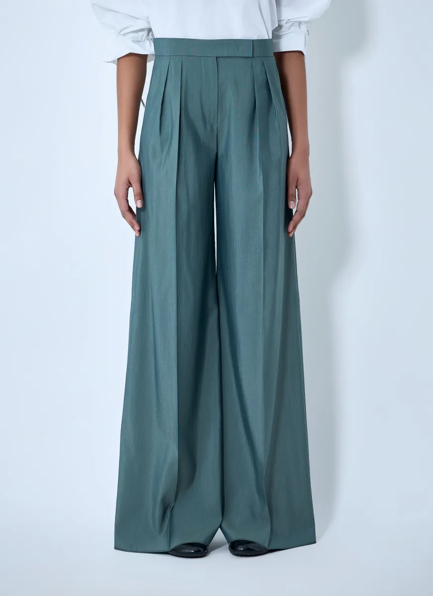 High-Waisted Wide-Leg Trousers