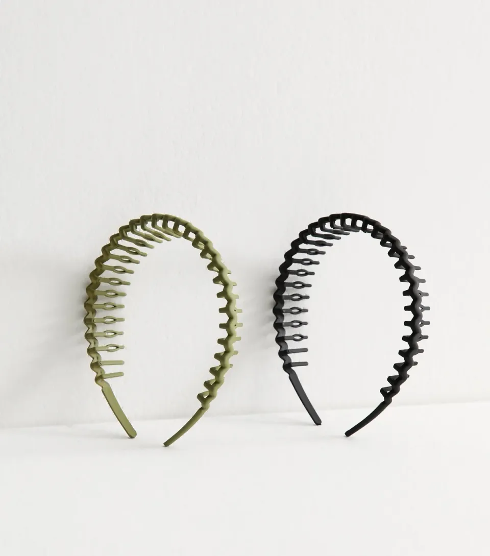 Pack Of 2 Multicoloured Comb Headbands