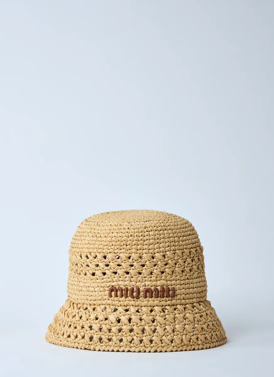 Woven Logo Motif Bucket Hat