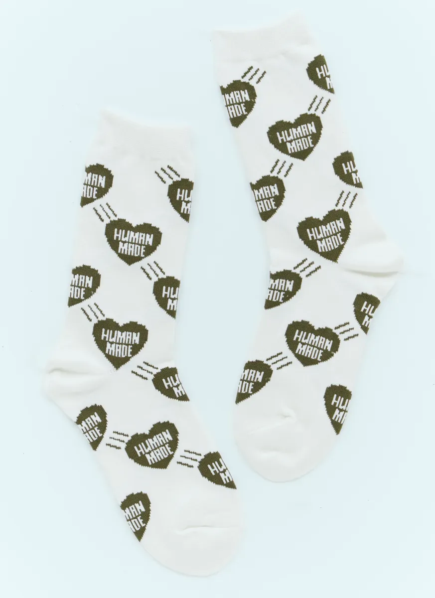 Heart Logo Jacquard Socks