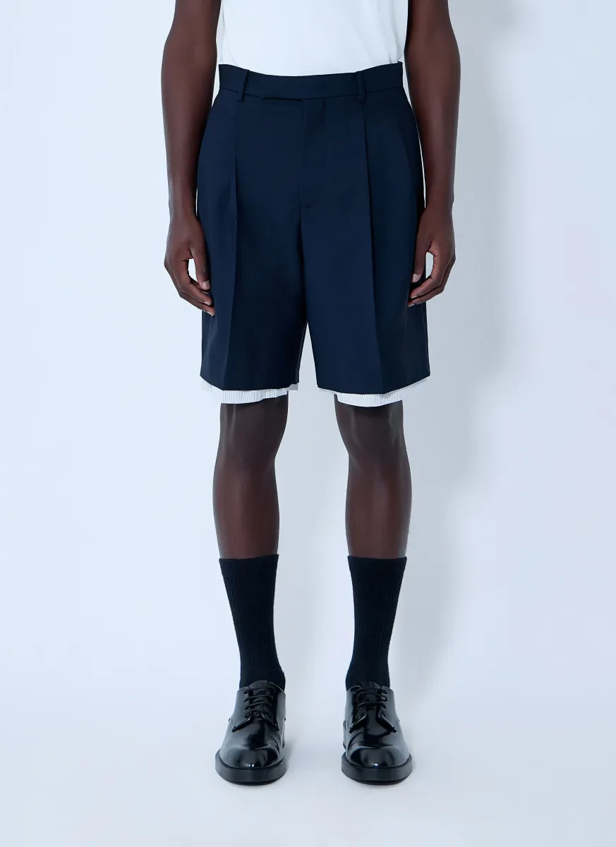 Wool-And-Mohair Shorts
