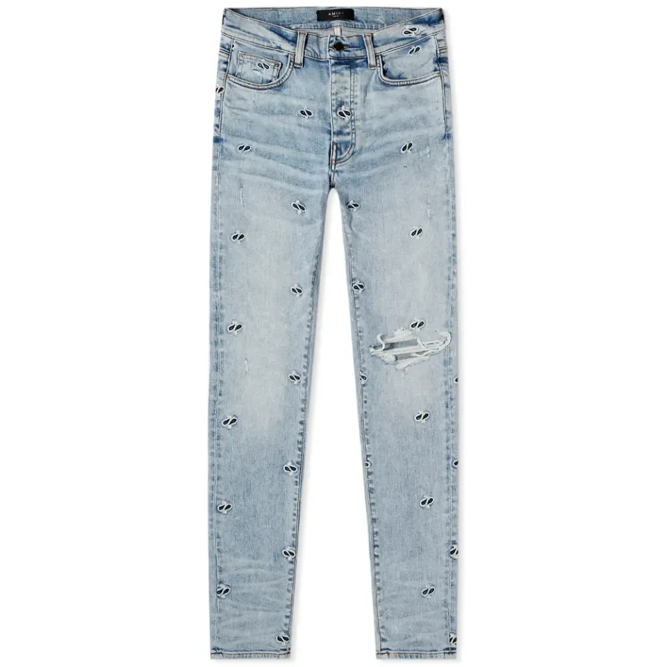 Embrodiery Paisley Broken Jeans