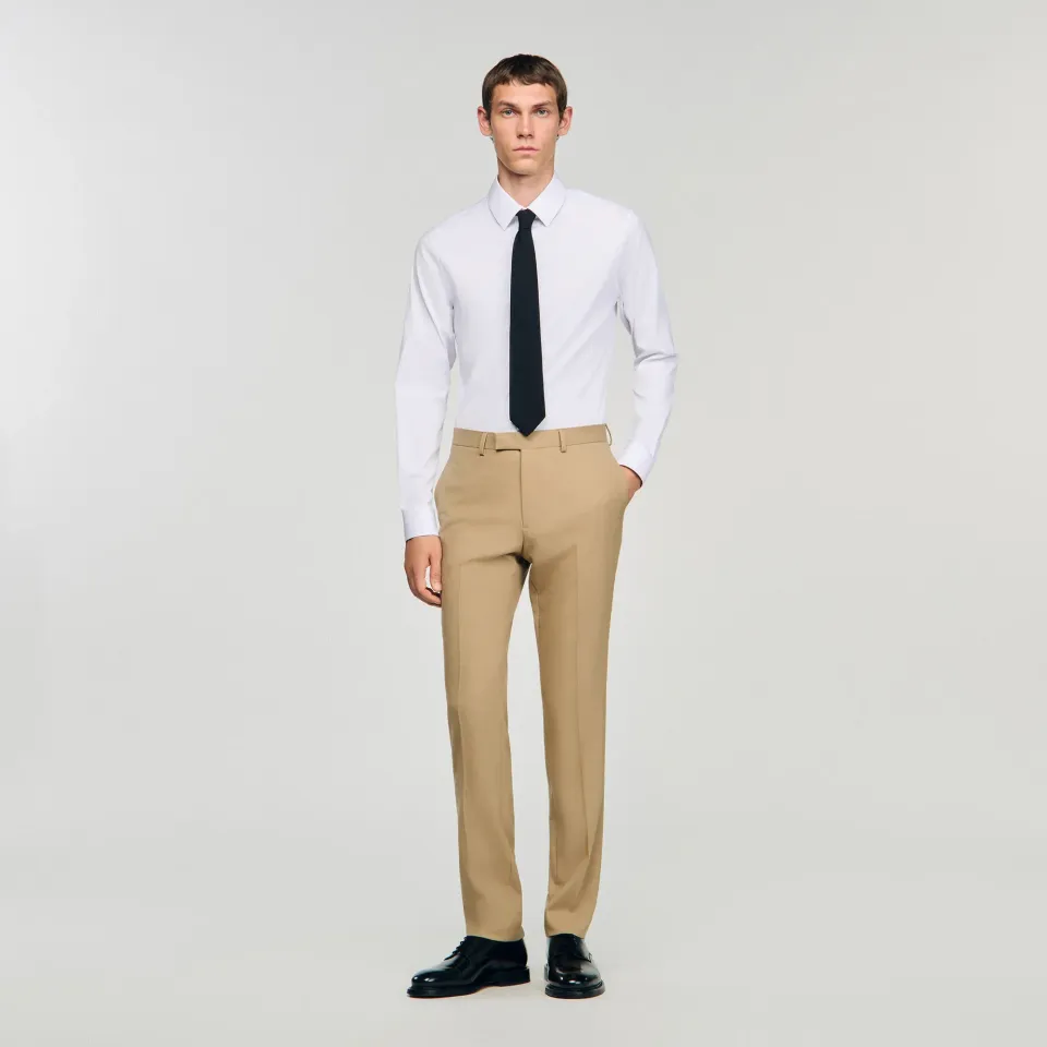 Wool suit trousers