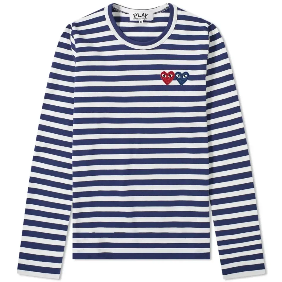 Comme des Garcons Play Women's Long Sleeve Heart Logo T-Shirt