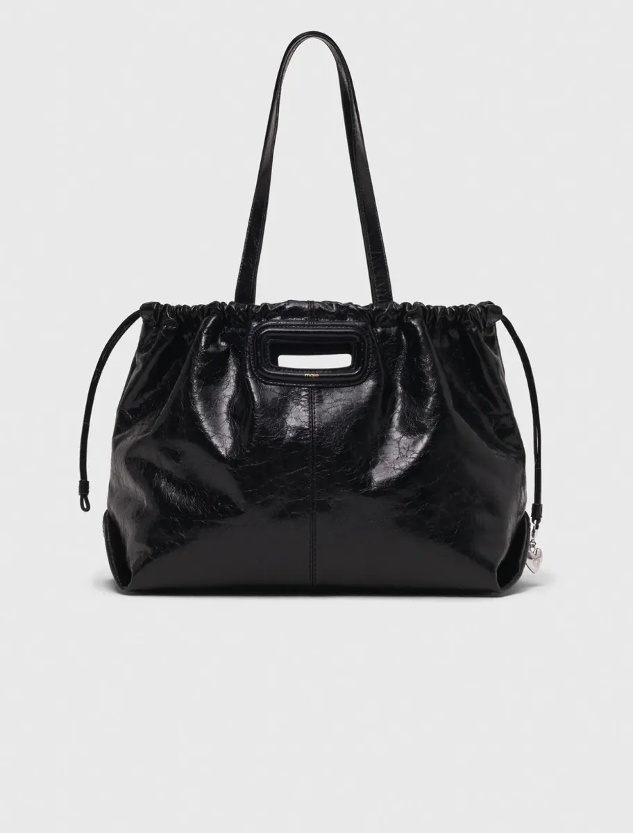 Crackled leather Milpli tote bag