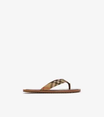 Check Pavilion Sandals in Sand beige