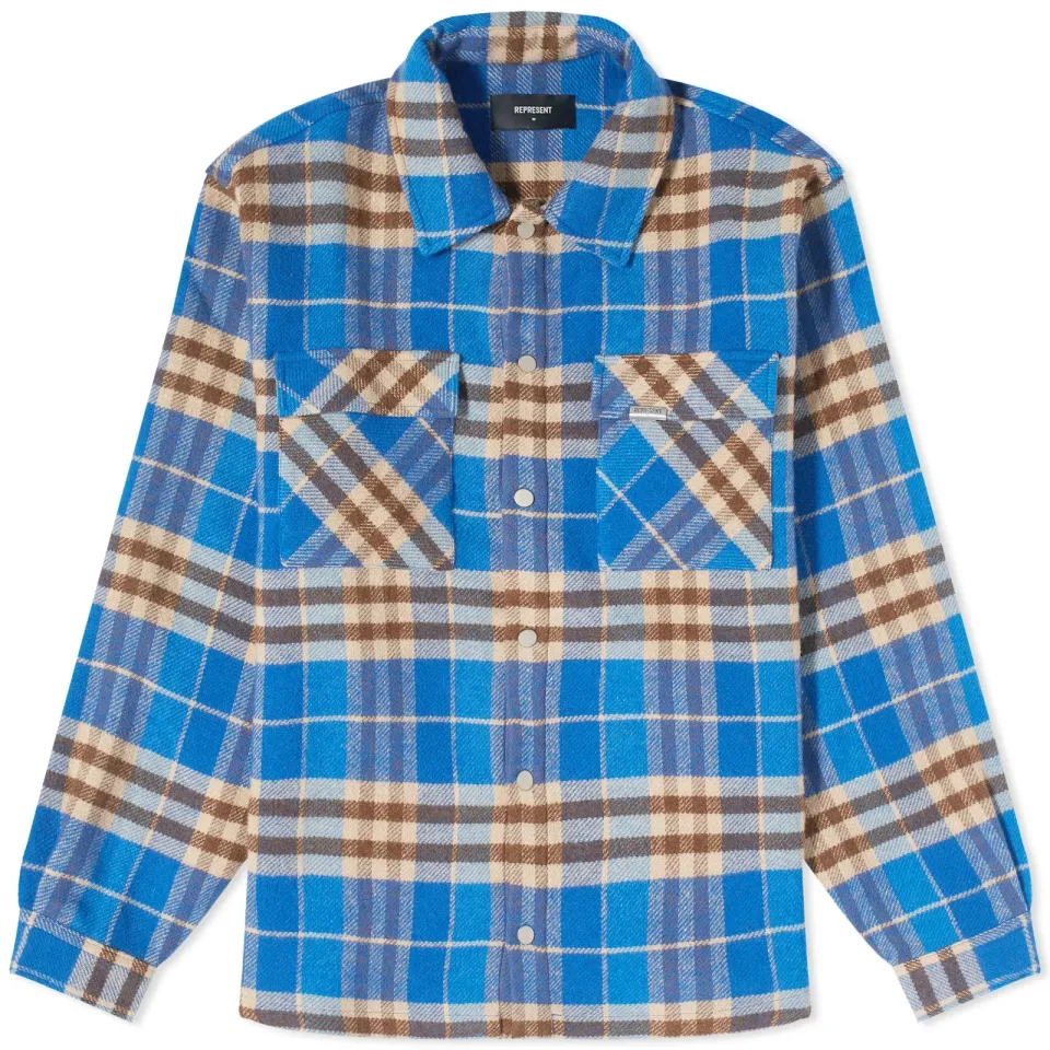 Intial Print Flannel Shirt