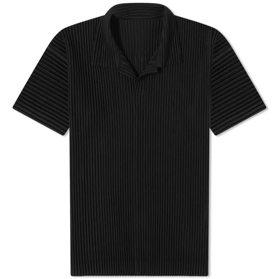 Pleated Polo Shirt