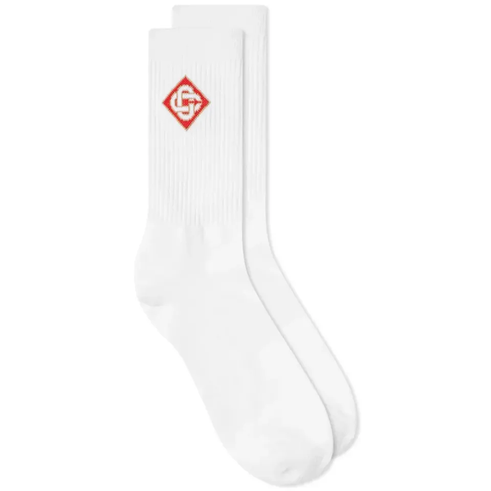 Logo Ribbed Sport Sock