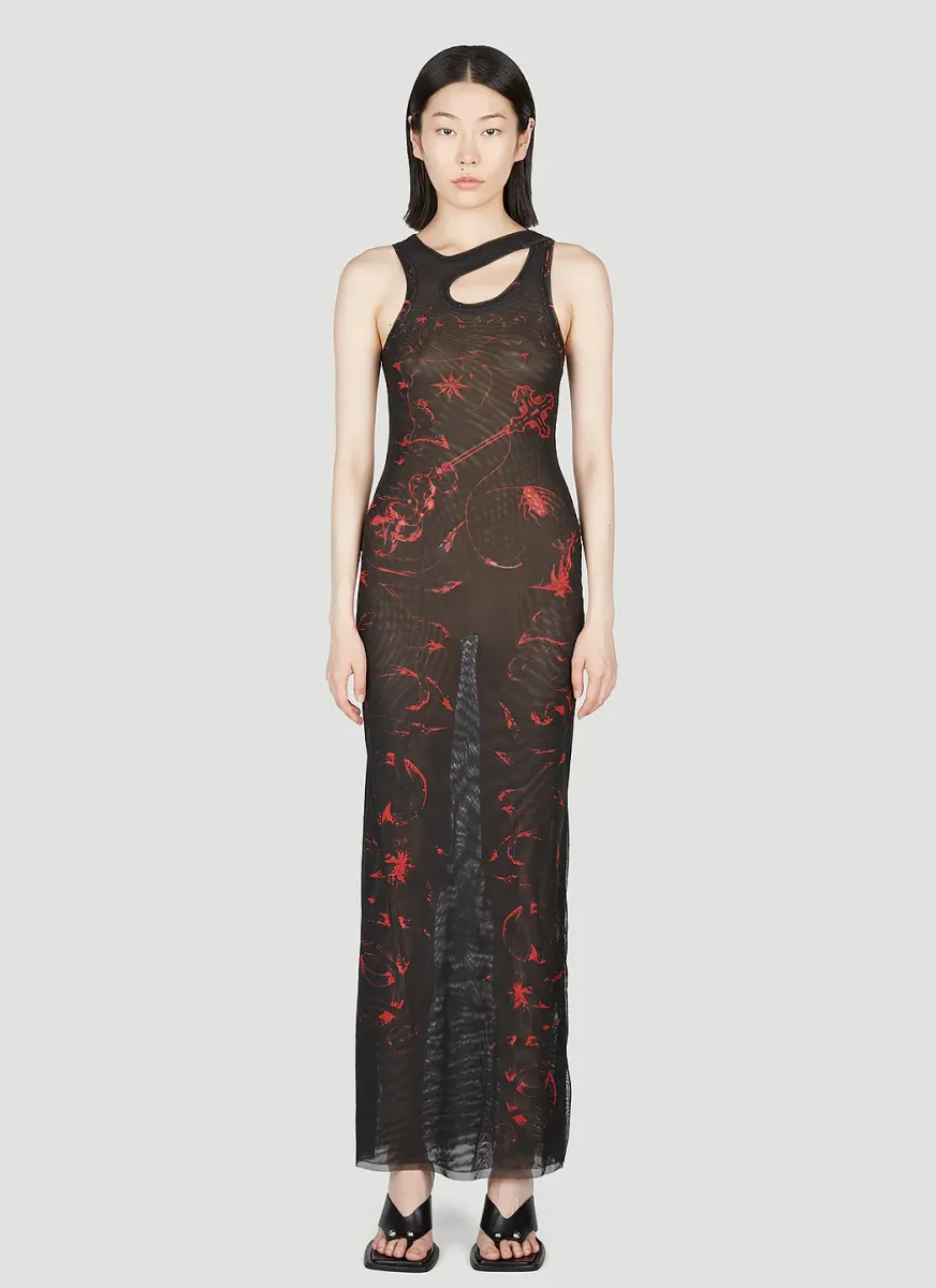 Mesh Maxi Dress