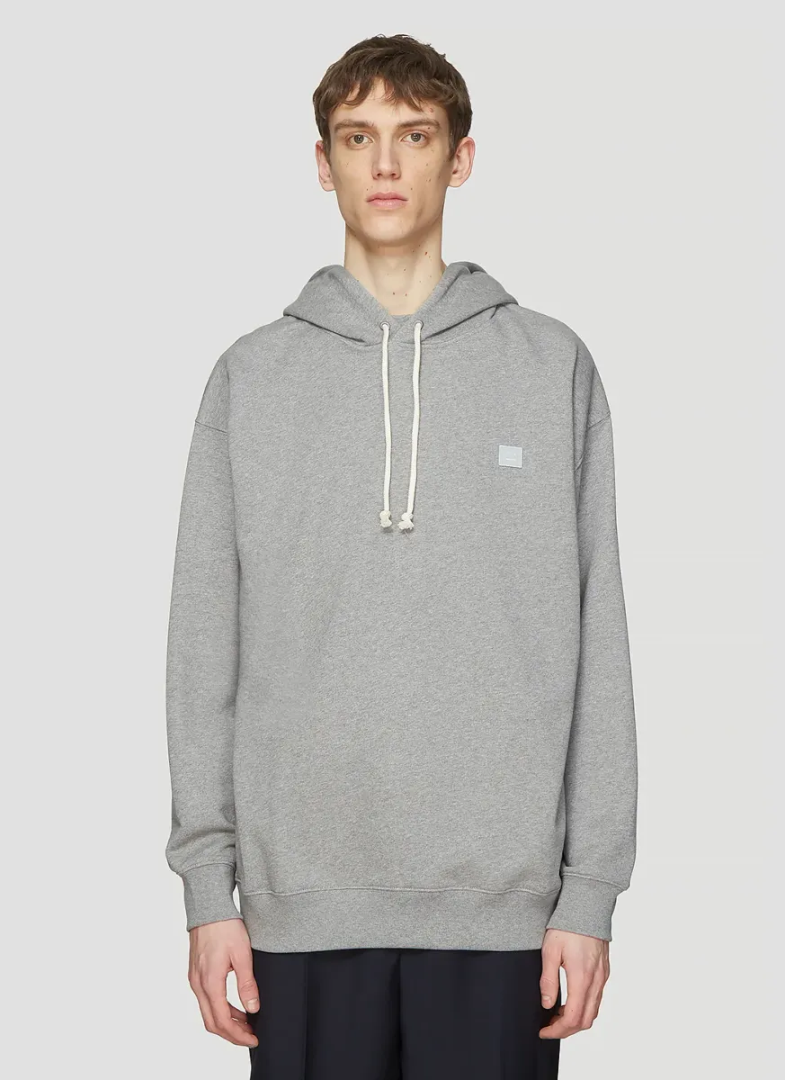 Hooded Oversized Face Patch Sweatshirt