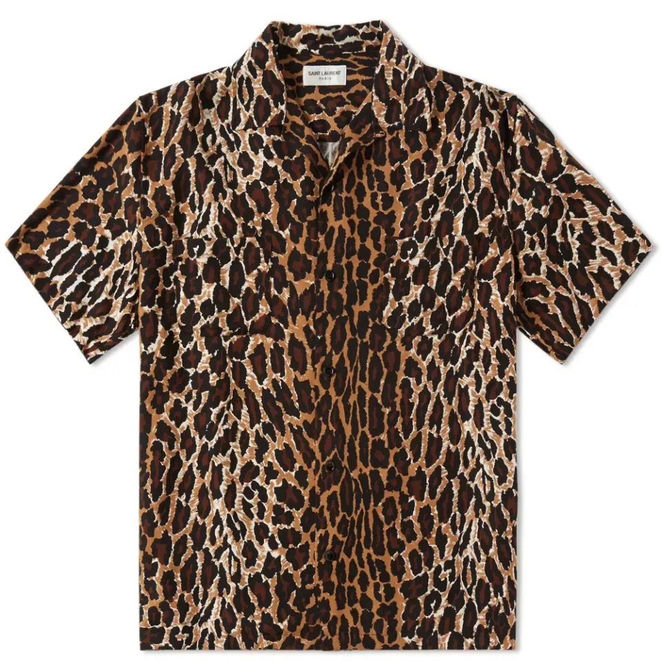 Leopard Print Bowling Shirt