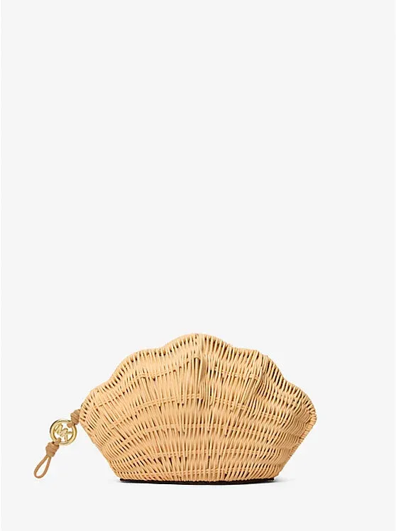 Shelly Rattan Clutch