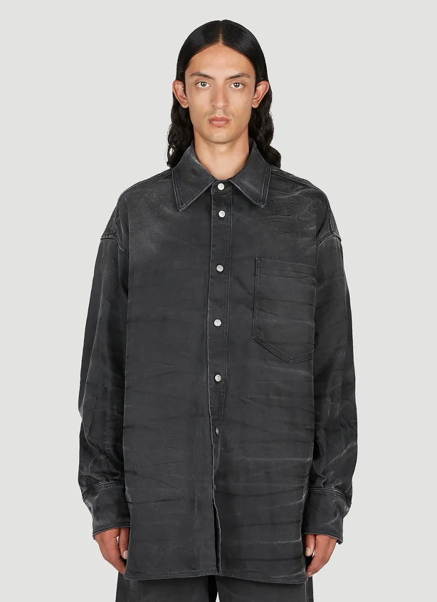 Crease Effect Denim Shirt