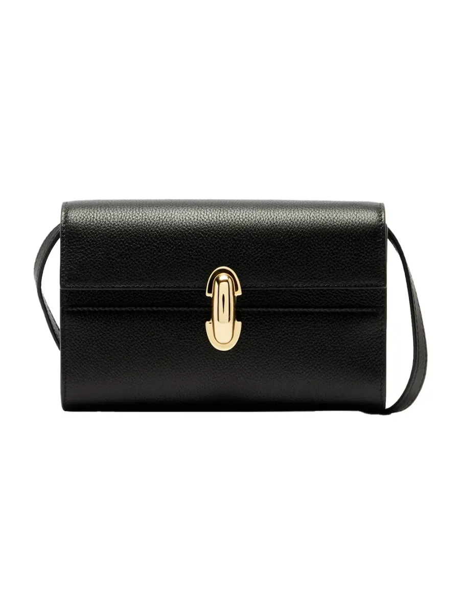 symmetry mini bag in grained leather Black